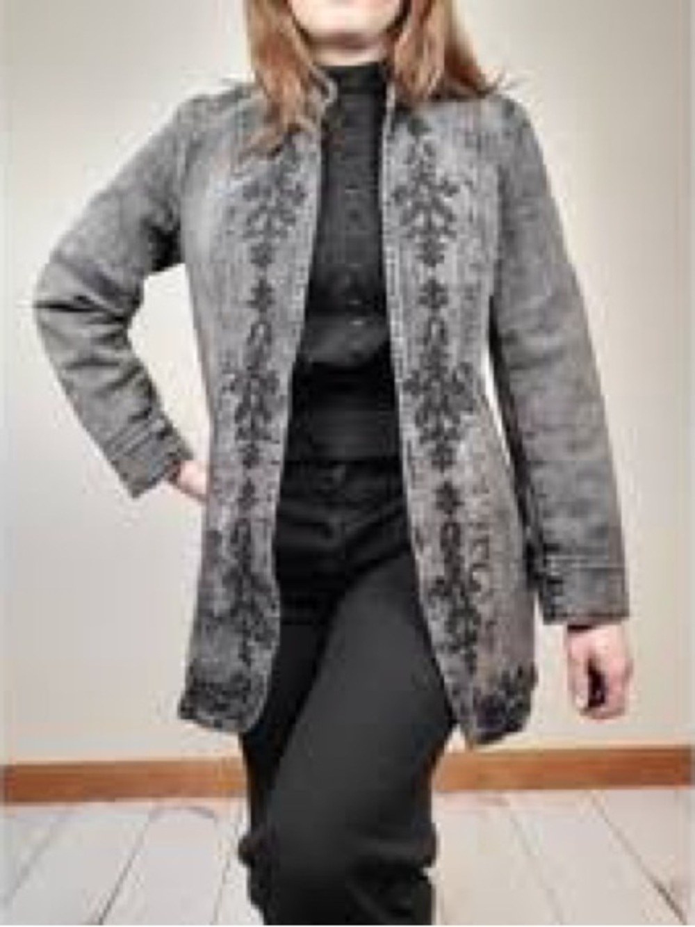 Soft Surroundings Embroidered Denim jacket